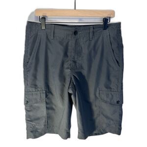 HAWK Men's Skater Shorts Size 32 Gray Mesh Pockets Polyester Cargo Light EUC